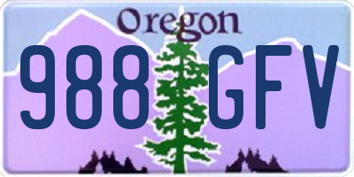 OR license plate 988GFV