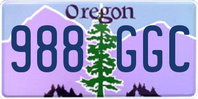 OR license plate 988GGC