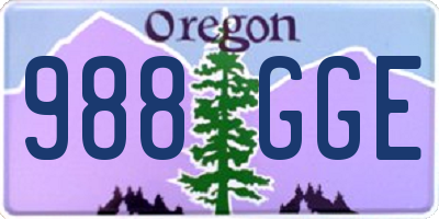 OR license plate 988GGE