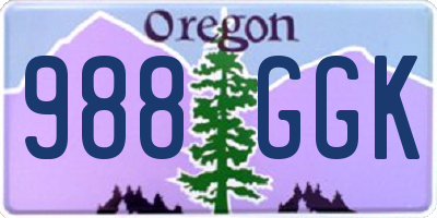 OR license plate 988GGK