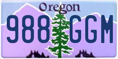 OR license plate 988GGM