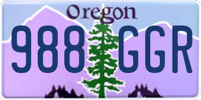 OR license plate 988GGR