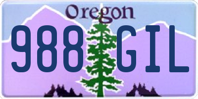OR license plate 988GIL