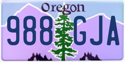 OR license plate 988GJA