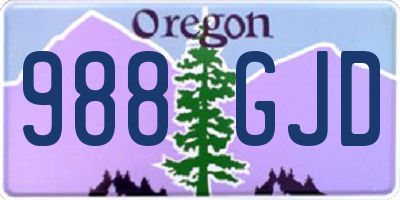OR license plate 988GJD