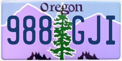 OR license plate 988GJI