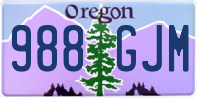 OR license plate 988GJM