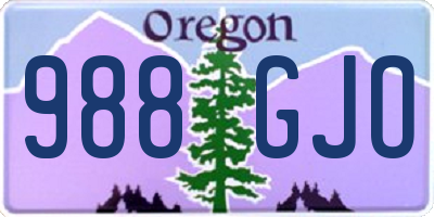OR license plate 988GJO