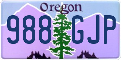 OR license plate 988GJP