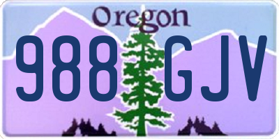 OR license plate 988GJV