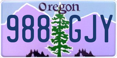 OR license plate 988GJY