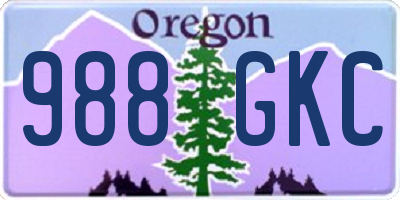 OR license plate 988GKC