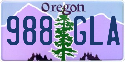 OR license plate 988GLA
