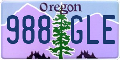 OR license plate 988GLE