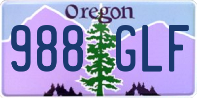OR license plate 988GLF