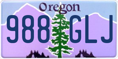 OR license plate 988GLJ