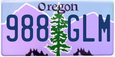 OR license plate 988GLM