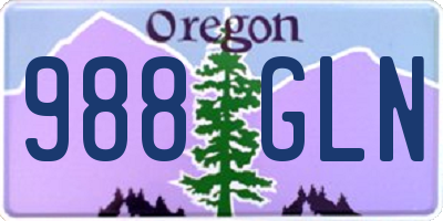 OR license plate 988GLN
