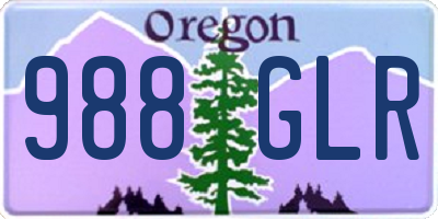 OR license plate 988GLR