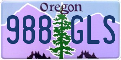 OR license plate 988GLS
