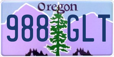 OR license plate 988GLT