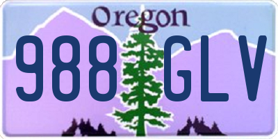 OR license plate 988GLV