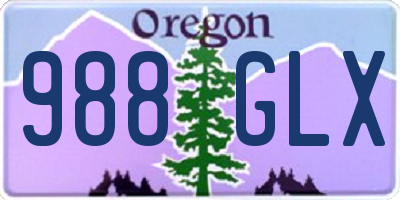 OR license plate 988GLX