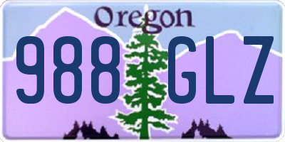 OR license plate 988GLZ