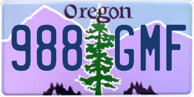 OR license plate 988GMF