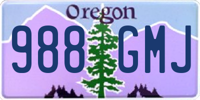 OR license plate 988GMJ