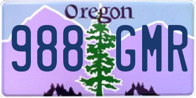 OR license plate 988GMR