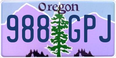 OR license plate 988GPJ