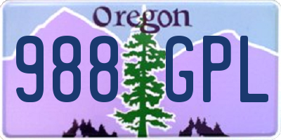 OR license plate 988GPL