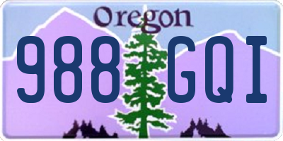 OR license plate 988GQI