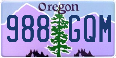 OR license plate 988GQM