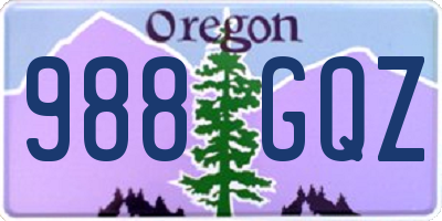 OR license plate 988GQZ
