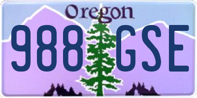 OR license plate 988GSE