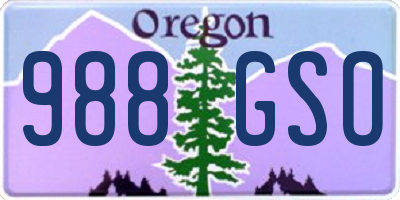 OR license plate 988GSO