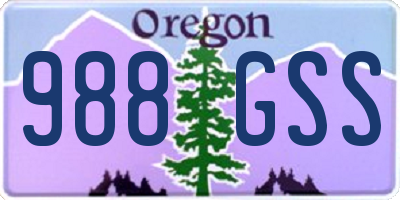OR license plate 988GSS