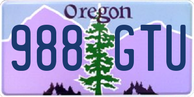 OR license plate 988GTU