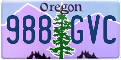 OR license plate 988GVC