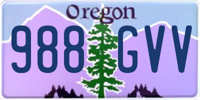 OR license plate 988GVV
