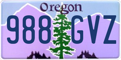 OR license plate 988GVZ