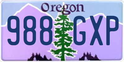 OR license plate 988GXP