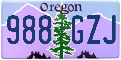 OR license plate 988GZJ