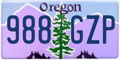OR license plate 988GZP