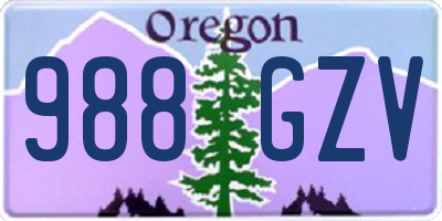 OR license plate 988GZV