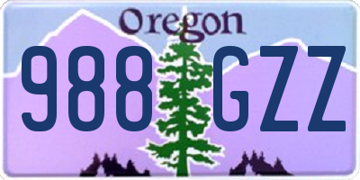OR license plate 988GZZ