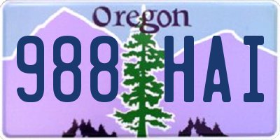 OR license plate 988HAI