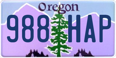 OR license plate 988HAP